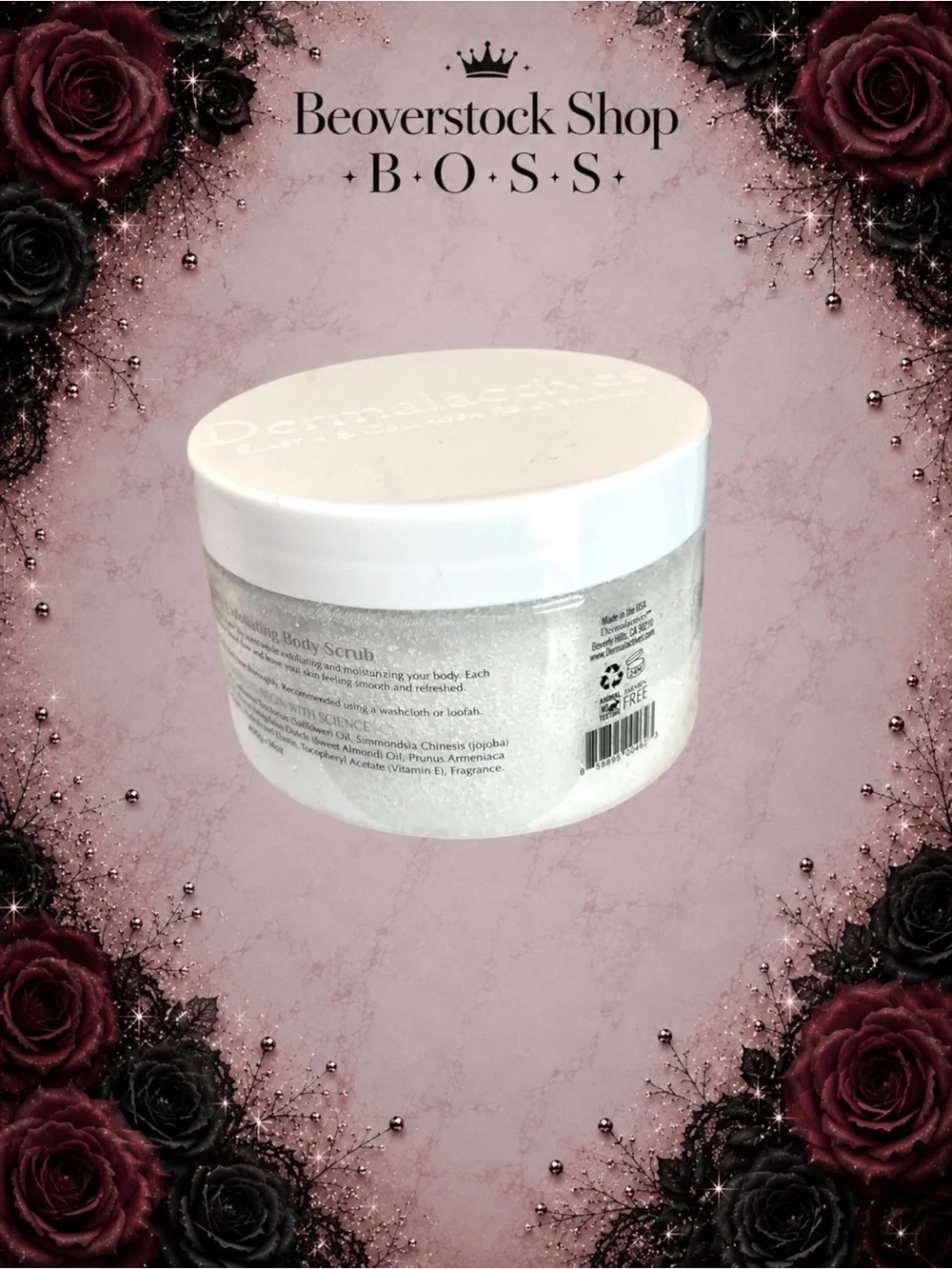 New NWT Dermalactives Salt Scrub – White Tea & Water Lily (14 oz)